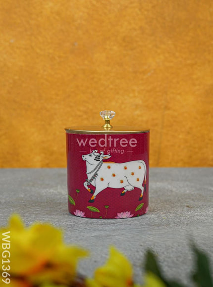 Metal Pichwai Dry Fruit Jar - WBG1369