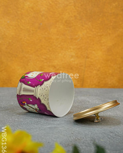 Metal Pichwai Dry Fruit Jar - WBG1369