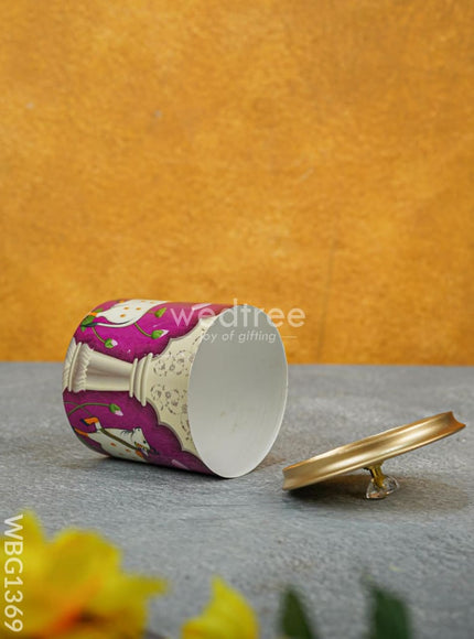 Metal Pichwai Dry Fruit Jar - WBG1369