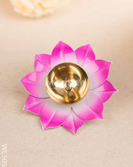 Mugal Art Themed Metal Tray with Dry Fruit Jar and Diya Set - WL5055