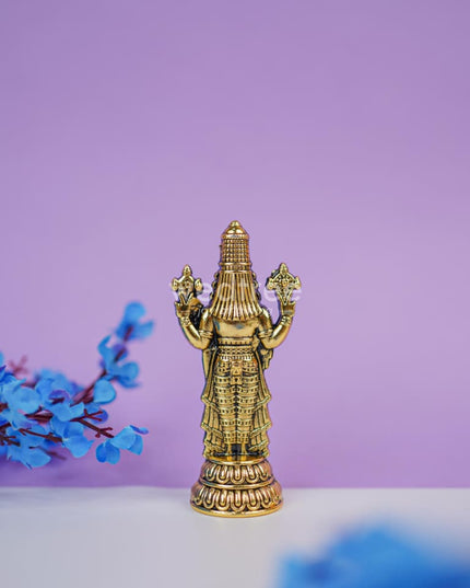 Murti - Gold Antique Tirupati Balaji Idol - WBG1420