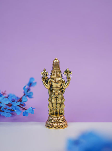 Murti - Gold Antique Tirupati Balaji Idol - WBG1420