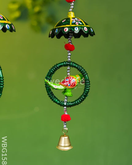 Parrot Thoran with Bells - Set of 2 - WBG1587