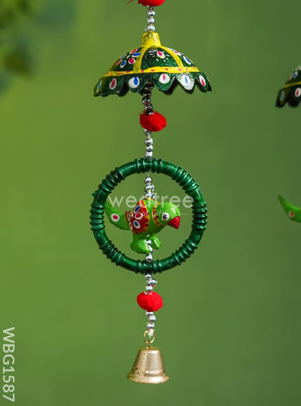 Parrot Thoran with Bells - Set of 2 - WBG1587