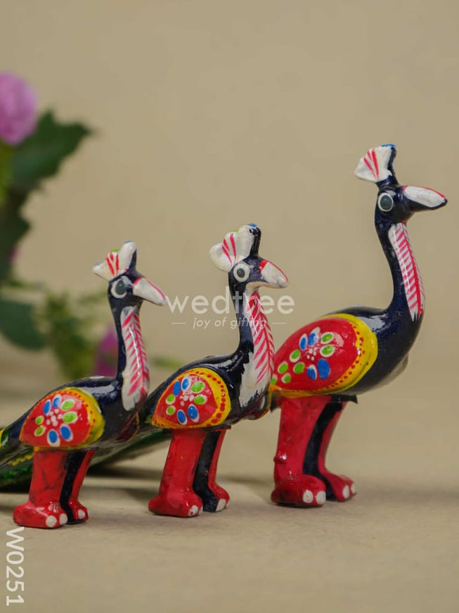 Peacock Set of 3 - W0251