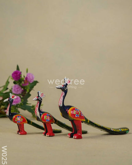 Peacock Set of 3 - W0251