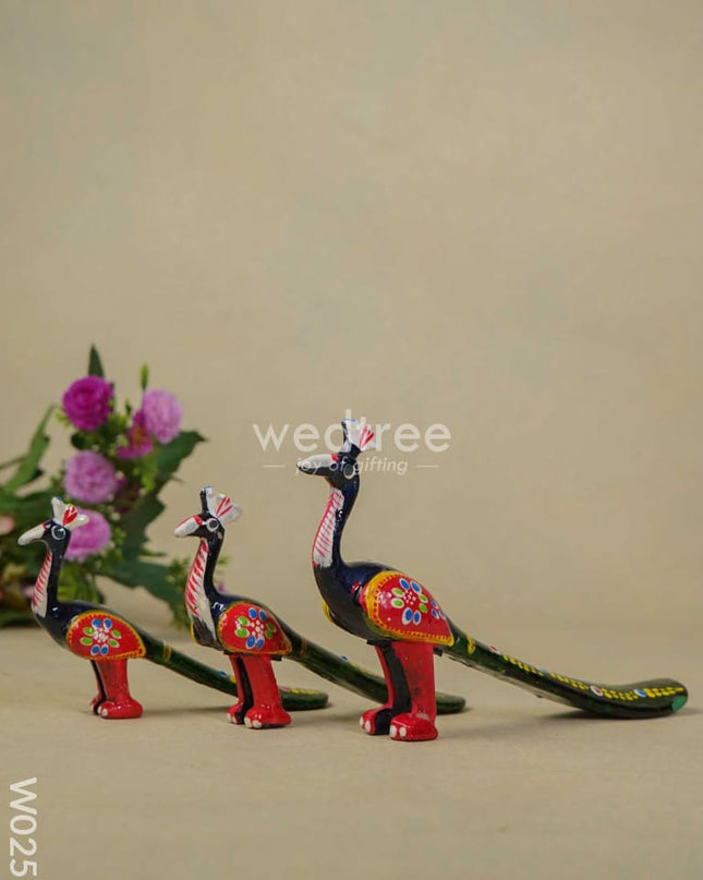Peacock Set of 3 - W0251