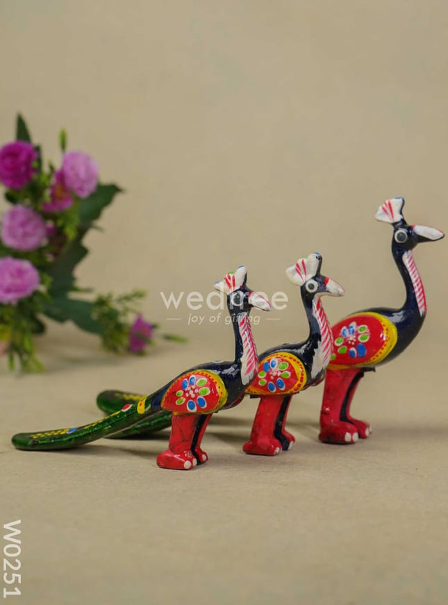 Peacock Set of 3 - W0251
