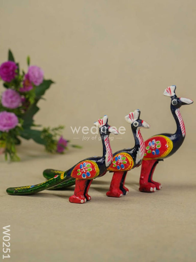 Peacock Set of 3 - W0251