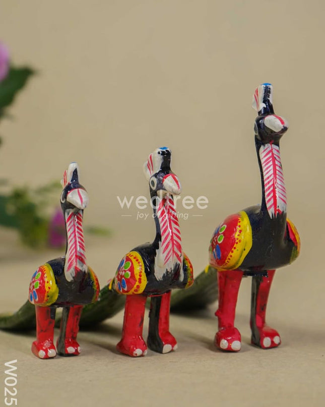 Peacock Set of 3 - W0251