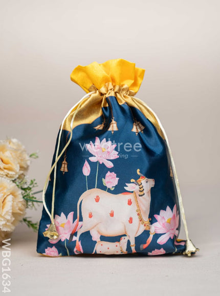 Pichwai String Bag - 11 x 8 inch - WBG1634