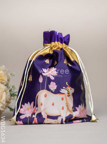 Pichwai String Bag - 11 x 8 inch - WBG1634