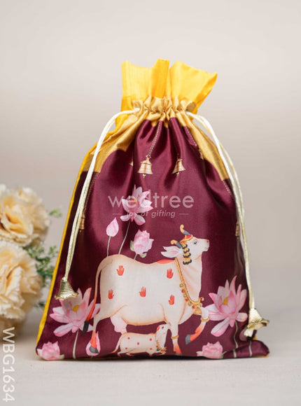 Pichwai String Bag - 11 x 8 inch - WBG1634