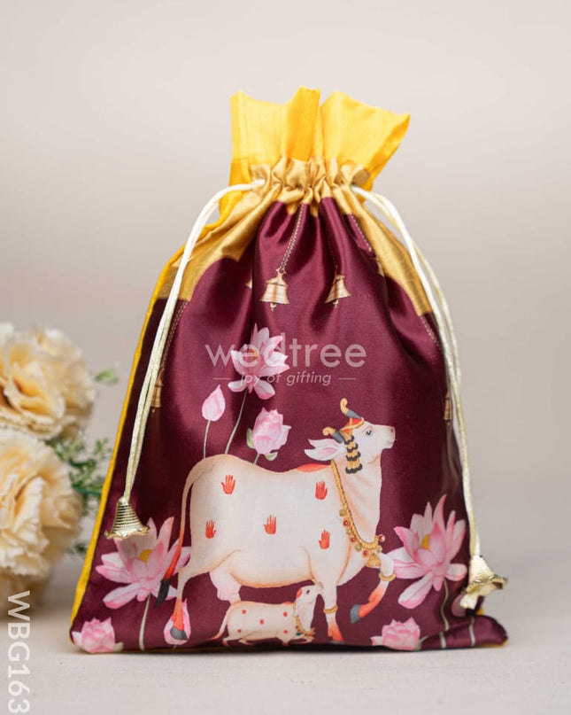 Pichwai String Bag - 11 x 8 inch - WBG1634