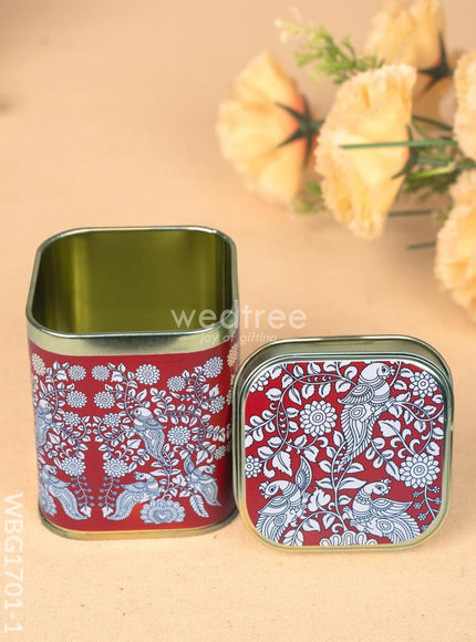 Printed Tin Box - Kalamkari Design - WBG1701-1