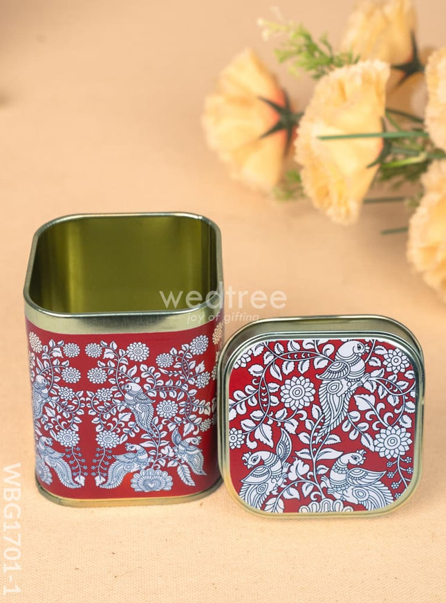 Printed Tin Box - Kalamkari Design - WBG1701-1