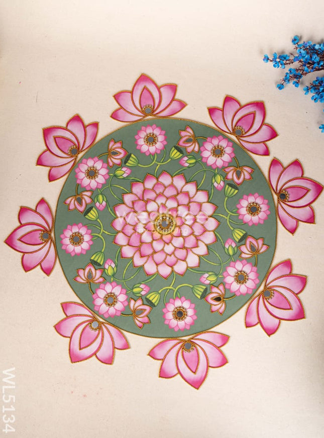 Rangoli with Set of 8 Lotus - WL5134