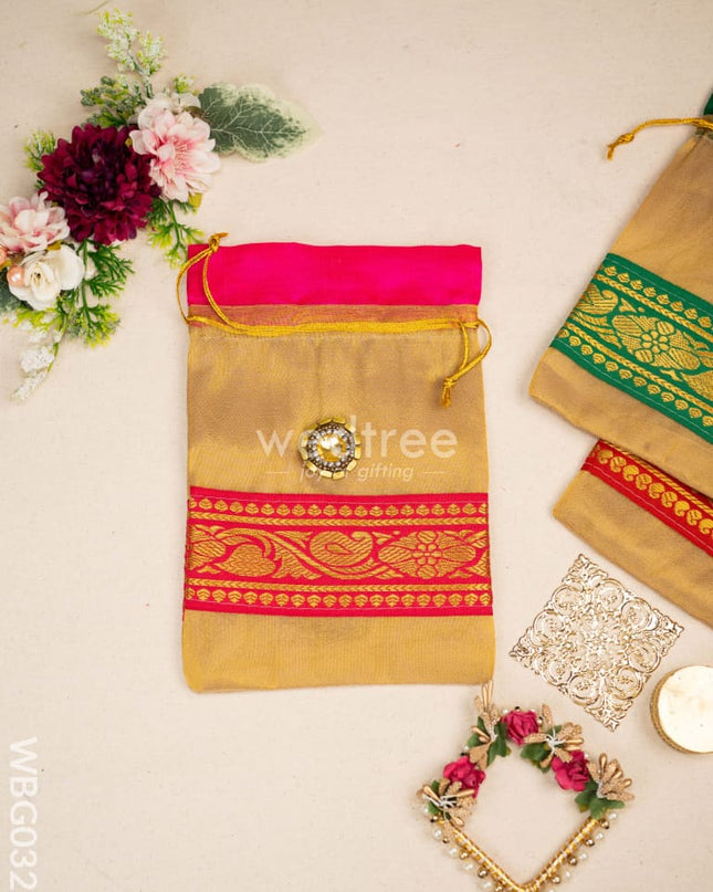 String Bag with classic Zari - WBG0327