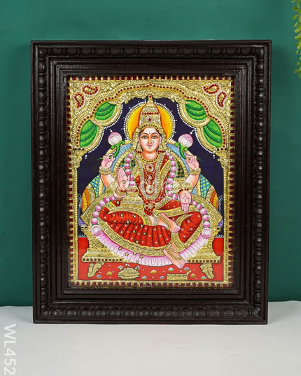 Tanjore Painting - Aishwarya Lakshmi - Semi Embossed - 15x12 inch - WL4529