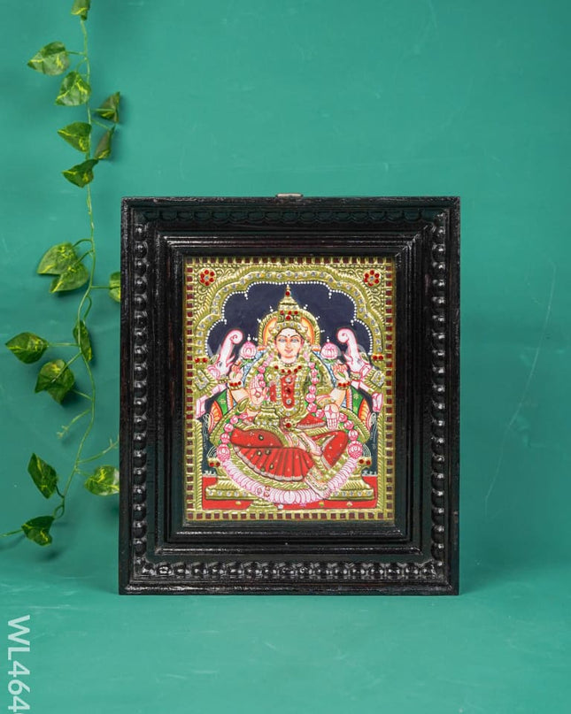 Tanjore Painting - Gajalakshmi - Semi Embossed - 10x8 inch - WL4640