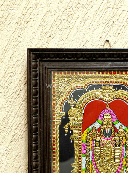 Tanjore Painting - Tirupathi Balaji - Flat (Gold Foil) - 15x12 inch - WL3970