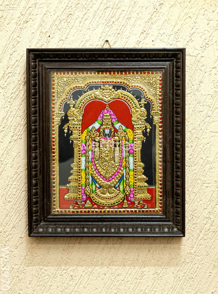 Tanjore Painting - Tirupathi Balaji - Flat (Gold Foil) - 15x12 inch - WL3970