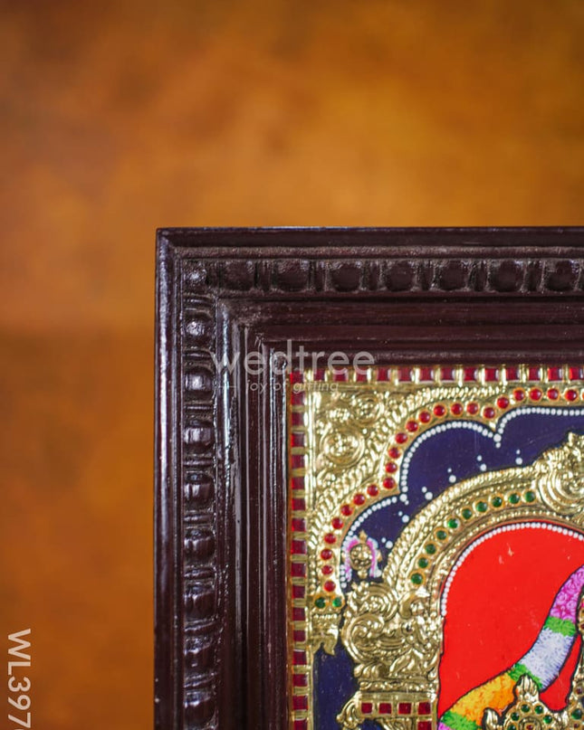 Tanjore Painting - Tirupathi Balaji - Flat (Gold Foil) - 15x12 inch - WL3970