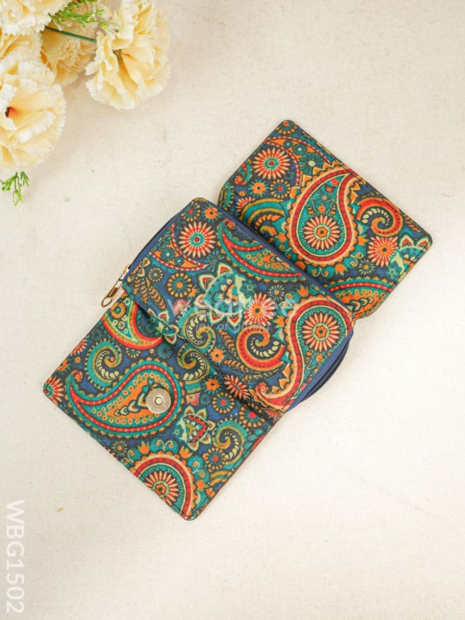 Tussar Silk Hand Purse - WBG1502