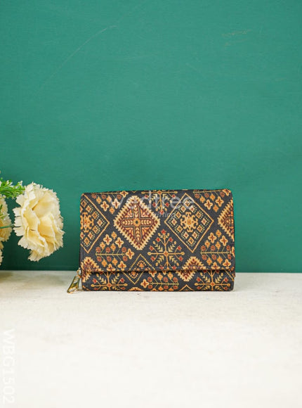 Tussar Silk Hand Purse - WBG1502