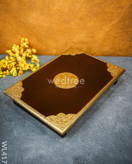 Wooden Manai with Brass Finish (20 x 15) - WL4173