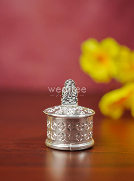 Zinc Alloy Kumkum Holder with Ganesha - WBG1291