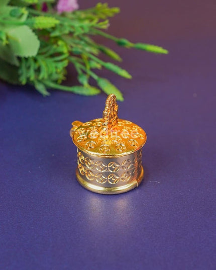 Zinc Alloy Kumkum Holder with Ganesha - WBG1291