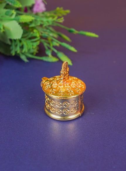 Zinc Alloy Kumkum Holder with Ganesha - WBG1291