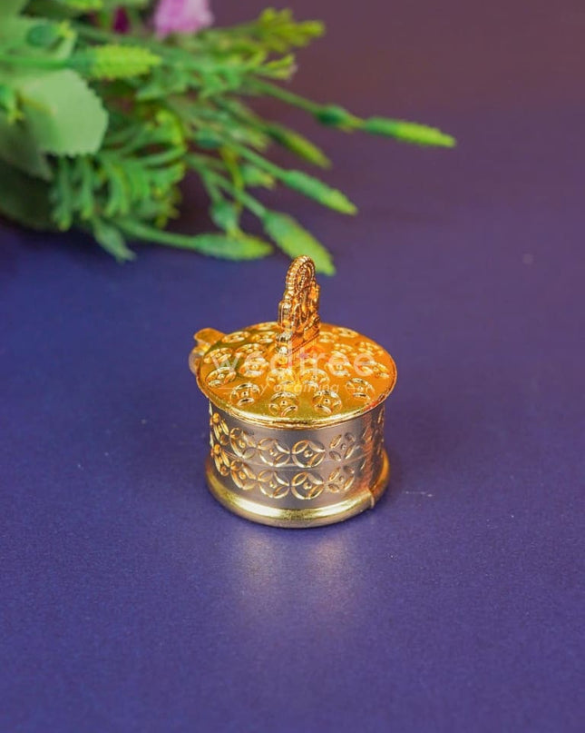 Zinc Alloy Kumkum Holder with Ganesha - WBG1291