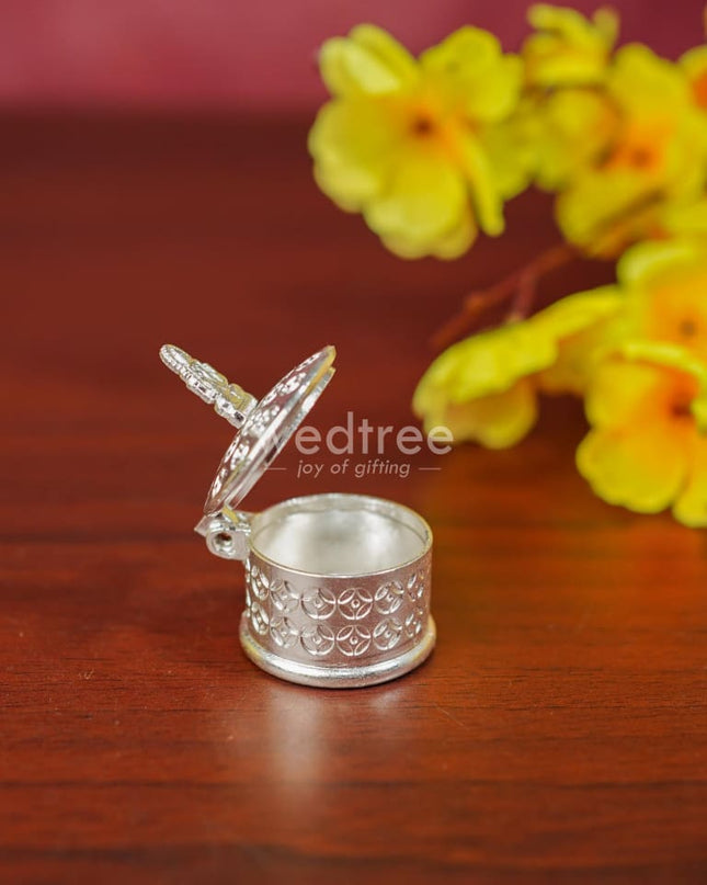 Zinc Alloy Kumkum Holder with Ganesha - WBG1291