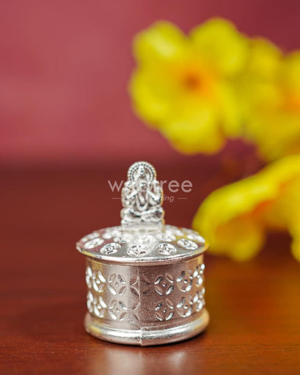 Zinc Alloy Kumkum Holder with Ganesha - WBG1291