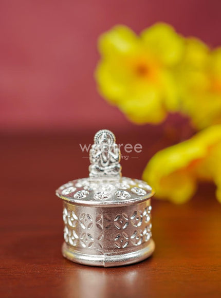 Zinc Alloy Kumkum Holder with Ganesha - WBG1291