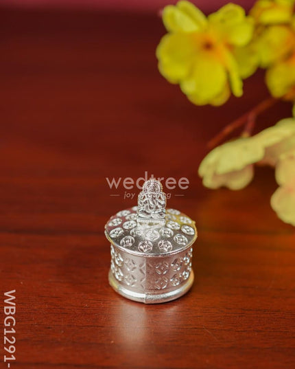 Zinc Alloy Kumkum Holder with Ganesha - WBG1291